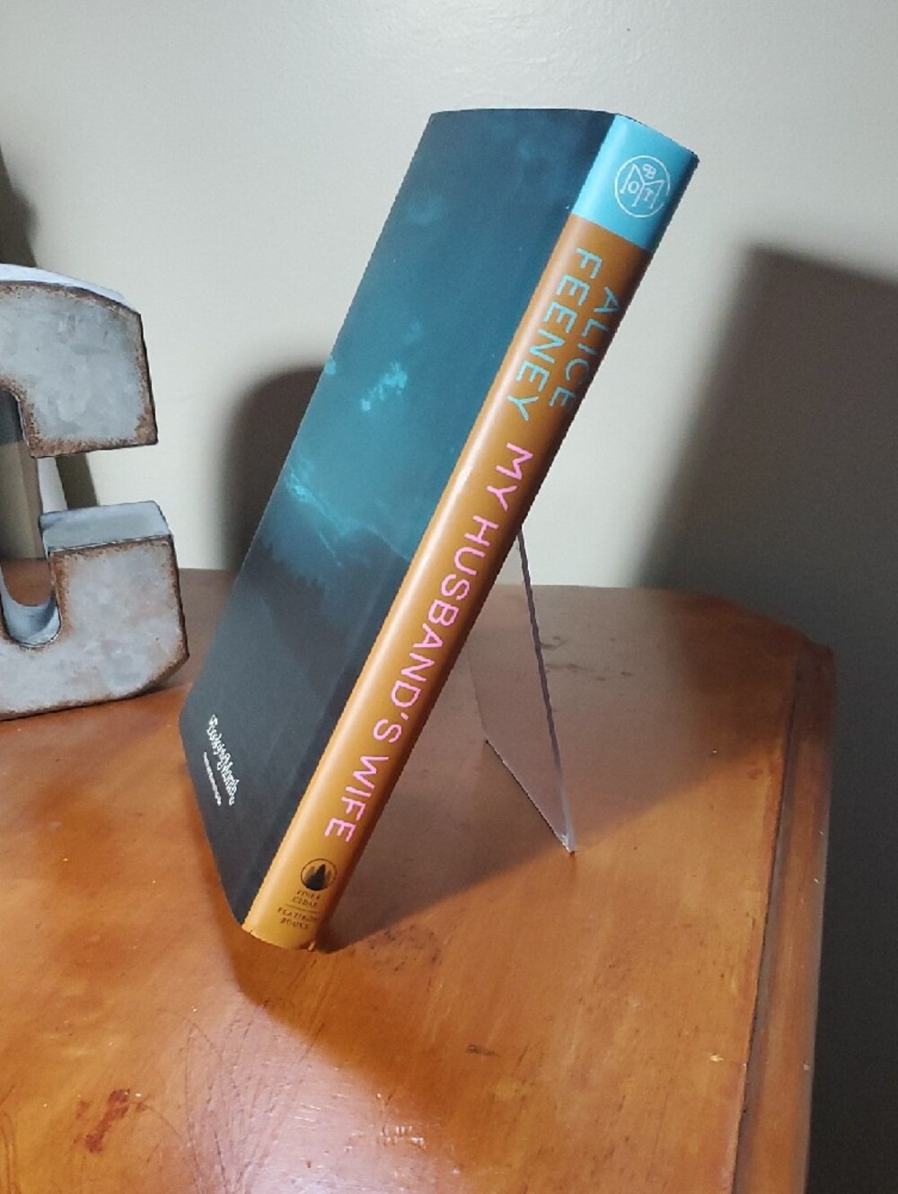 Alice Feeney "My Husband's Wife" Hardcover - Teal & Gold Cover - Picture 3 of 6